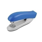 Grapadora soporte azul.